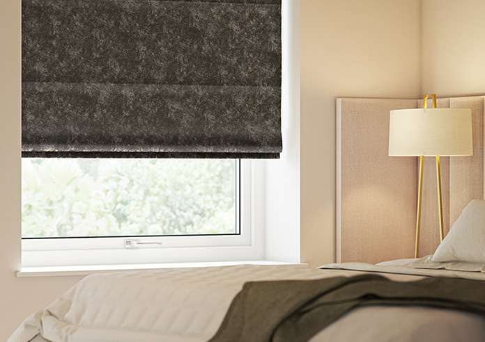 Caen Chenille, Grey - Motorised Roman Blind - Image 5